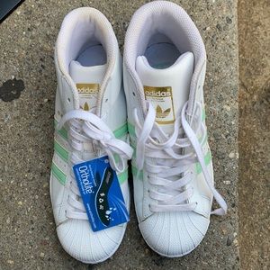 Adidas pro model never worn but turning yellow